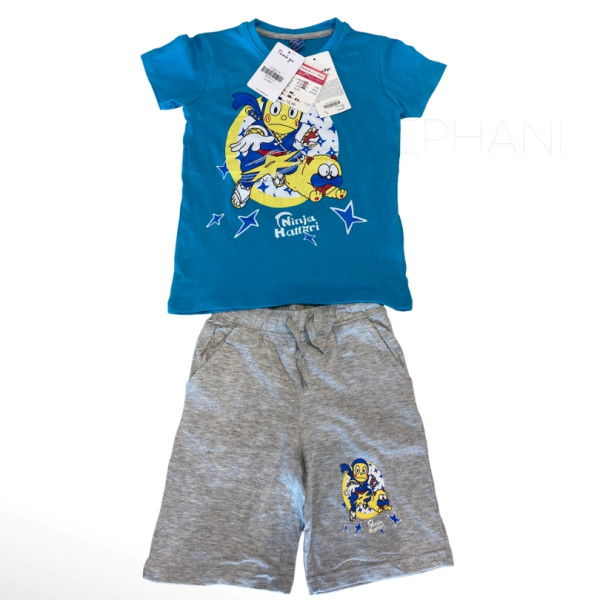 Dopo Dopo Ninja Hattori  Blue/ Grey  Fancy Boys Short& Shirt