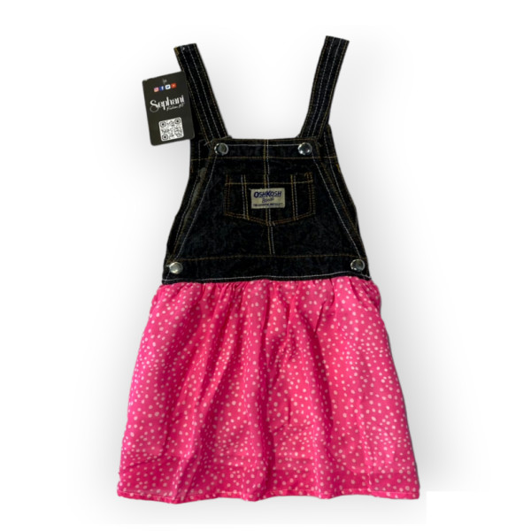 OshKosh Baby Girl  Sparkly  & Denim pink Jumper Dress