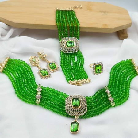 Party Wear Mala Set With Earrings and Ring