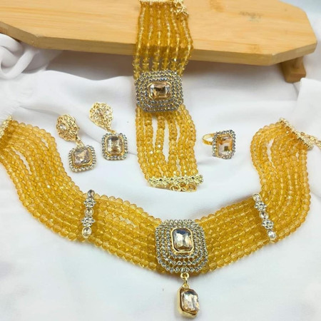 Party Wear Mala Set With Earrings and Ring