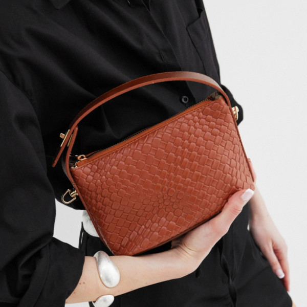 Jasmin Retro Handbang - Vegan Leather - Brown