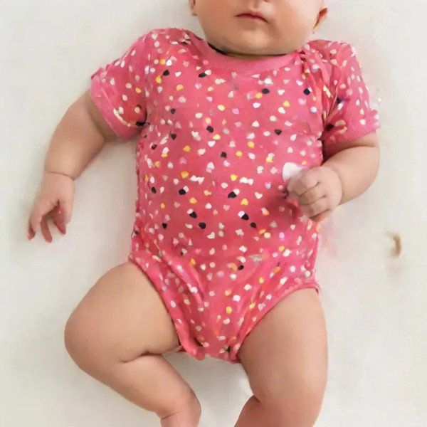 Primark New Born Baby Multicolor Heart Romper