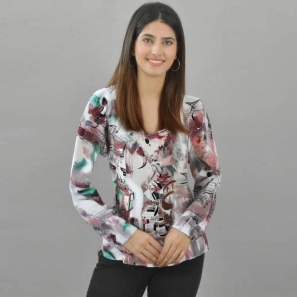 Toyo| Women Colorful Floral Casual Shirt Long Sleeve