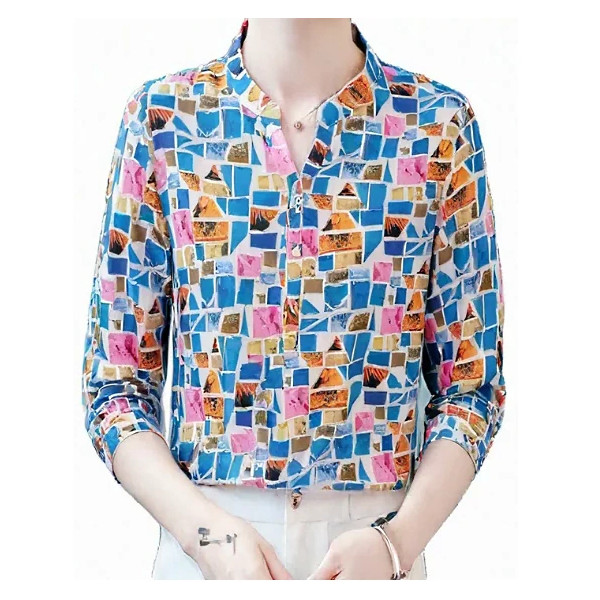 Shop Now  Women Colorful  Casual Shirt Long Sleeve