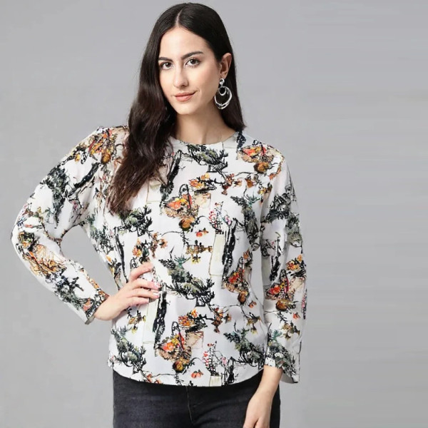 Women's New Trendy Floral Shirt Long Sleeve