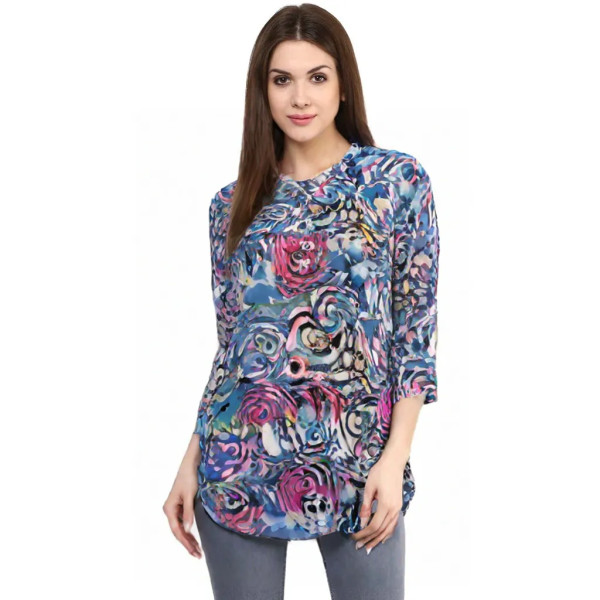 Women Beautiful Floral Casual Shirt Long Sleeve