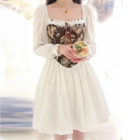Women Casual Floral Print Midi Dress with Belt Loose Vest Long Sleeve Striped Women Casual Floral Print Midi Dress with Belt Loose Vest Long Sleeve Striped