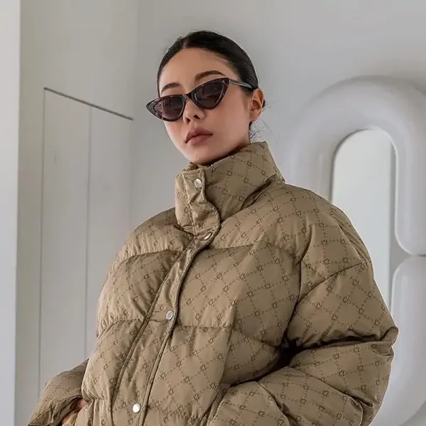 Jacket for Women -  Drop Shoulder Puffer Coat