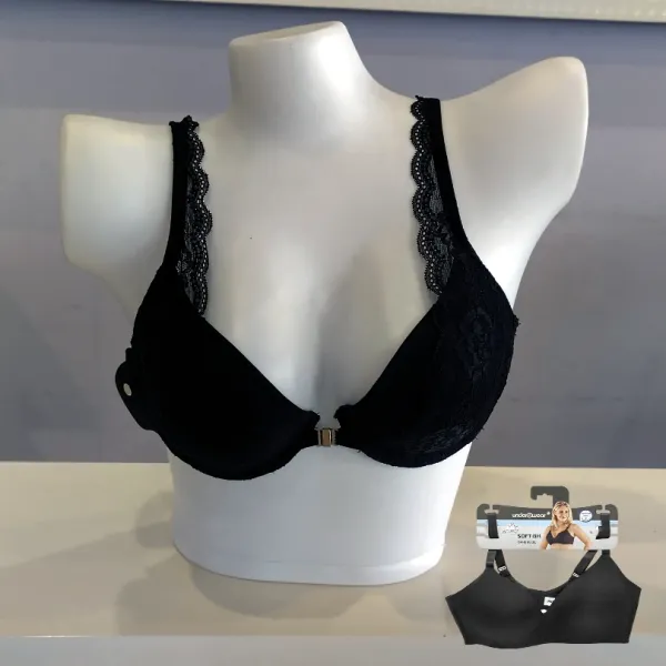 Women's Lace Padded Push Up Bra  Black Sable,