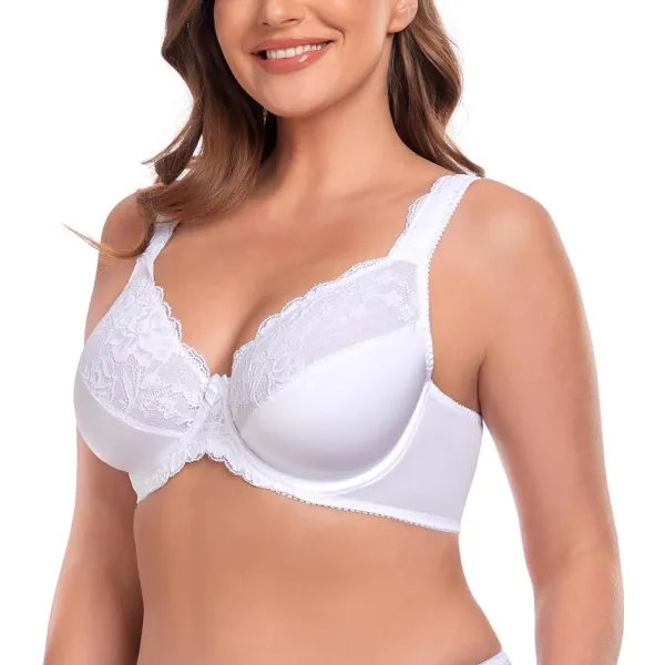 White Underwired Lace Detail bra Women