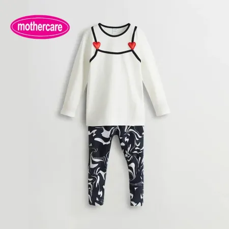 Mothercare Black & White Swirl Print Baby Leggings (1 Year)