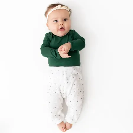Mothercare Organic Cotton Baby Leggings – White with Polka Dots (1 Year)