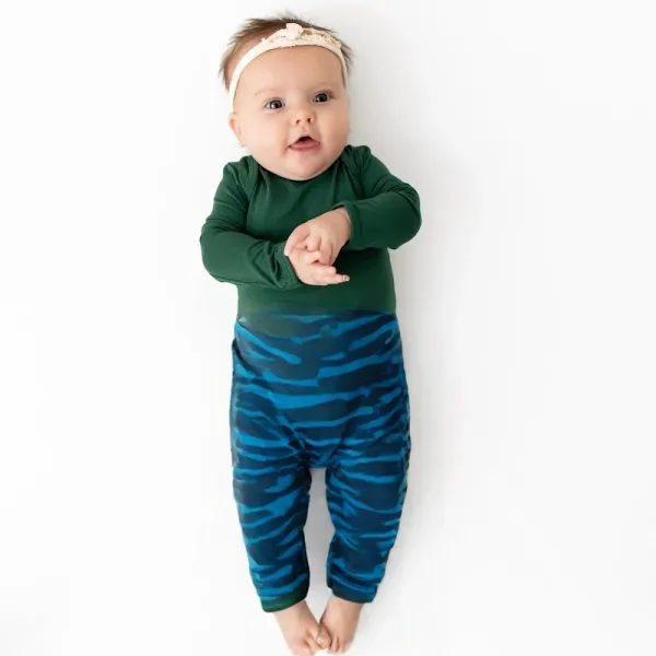 Mothercare Organic Cotton Baby Leggings – Blue Zebra Print (1 Year)