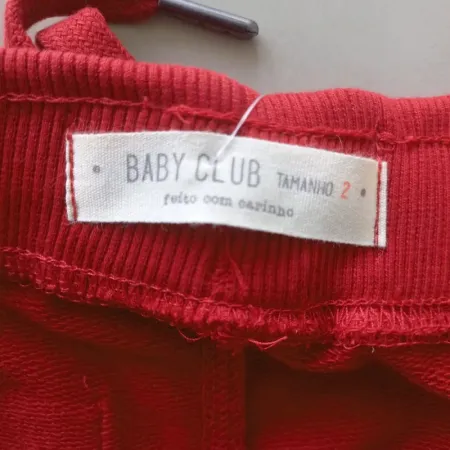 Baby Club boys' Organic Cotton Red  Drawstring Shorts