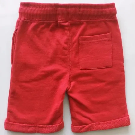 Baby Club boys' Organic Cotton Red  Drawstring Shorts