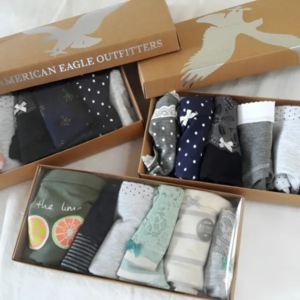 American Eagle Women’s Panties – Pack of 6 | Assorted Designs | Sizes S–XXL