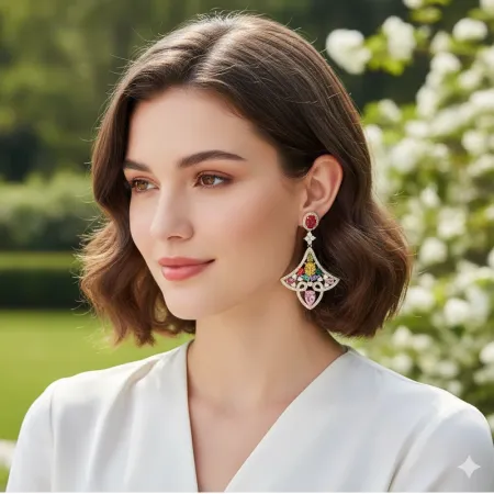 Dangle Earrings Bling Cubic Zirconia Earing Jewelry Gift