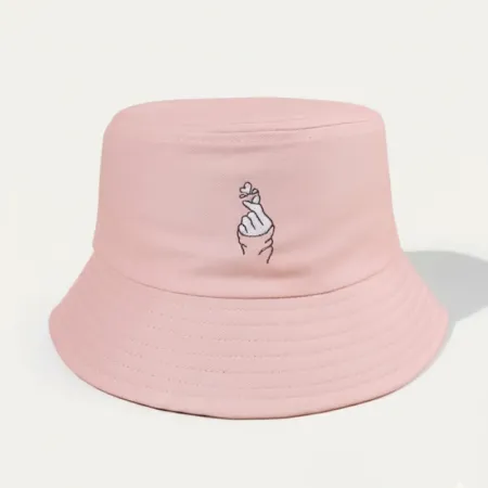 Harajuku Heart Finger Print Bucket Hat | Pop Casual Sun Protection Cap Unisex Harajuku Heart Finger Print Bucket Hat | Pop Casual Sun Protection Cap Unisex