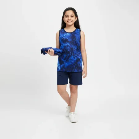 All Motion Girls Boys Sleeveless Athletic T-Shirt Tank Top M  Navy Blue