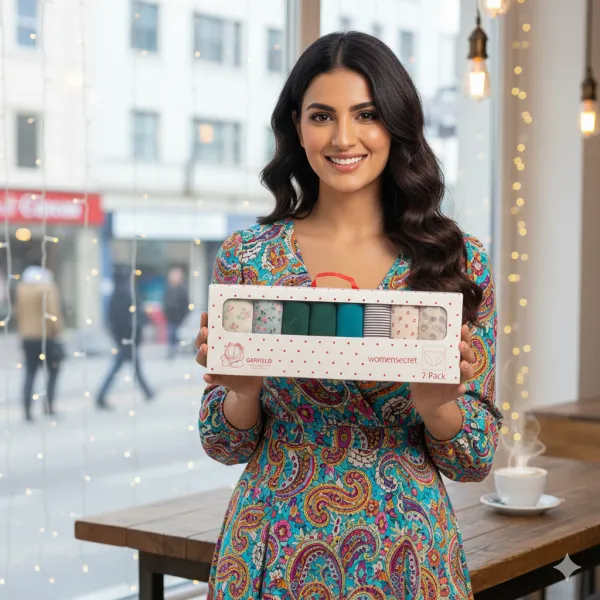 Women’s Secret Pack of 7 Classic Girls Cotton Panties – Assorted Colors & Prints, Breathable & Anti-Bacterial