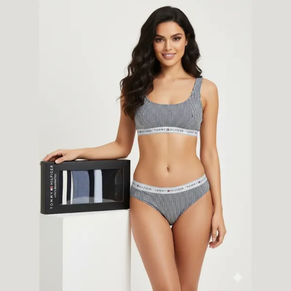 Tommy Hilfiger Classic Cotton Logo Ladies Bikini Panty - 4 in one Pack Assorted