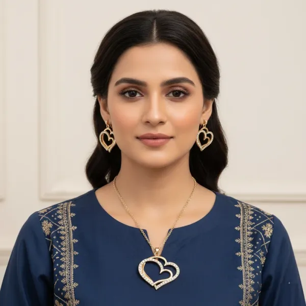 Wedding Creative Luxury Necklace Earrings Set Fashionable