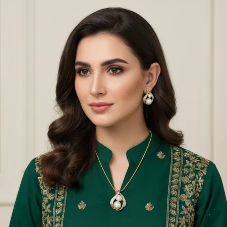 Jewelry Sets Simulated-Pearl Necklace Earrings
