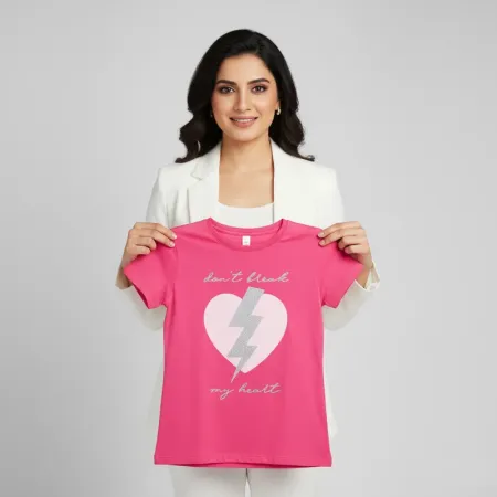 PIAZZA ITALIA Fuxia Pink Cotton T-Shirt for Girls (Ages 4-12) - Trendy & Authentic