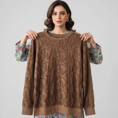 Dior Men's Brown  Oblique Tonal Textured Viscose Slim-Fit Sweatshirt