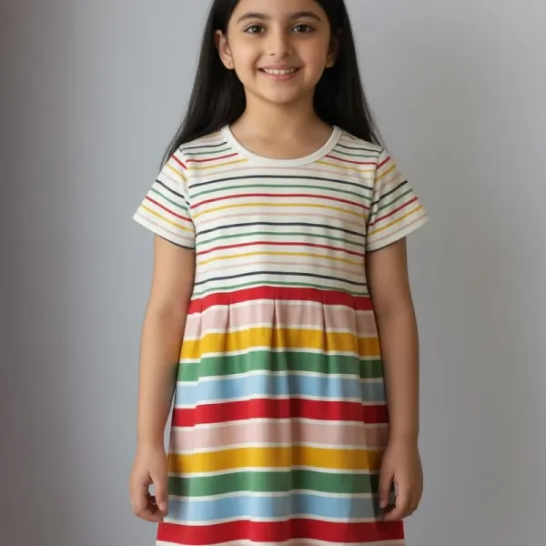 ALANA Girls' Essential Short-Sleeved Cotton T-Shirt | Sizes 2-10 Yrs, Made in Bangladesh
