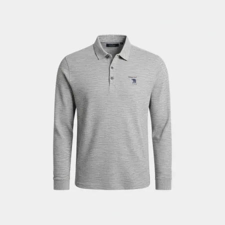 JACK & JONES Men's Casual Long-Sleeve Polo Shirt - Soft Feel Knit JACK & JONES Men's Casual Long-Sleeve Polo Shirt - Soft Feel Knit