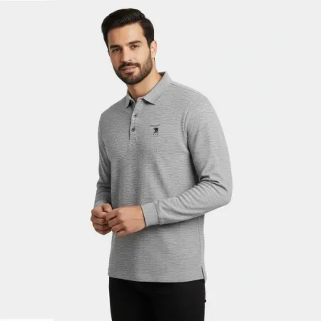 JACK & JONES Men's Casual Long-Sleeve Polo Shirt - Soft Feel Knit JACK & JONES Men's Casual Long-Sleeve Polo Shirt - Soft Feel Knit