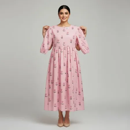 DAZY Women's White and Pink Dress