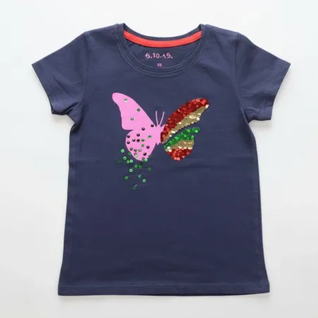Toddler Boys' Butterfly Graphic Print Round-Neck T-shirt Toddler Boys' Butterfly Graphic Print Round-Neck T-shirt