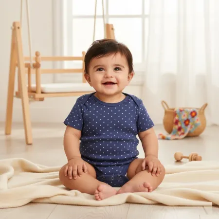 Unisex Short Sleeve Baby Romper