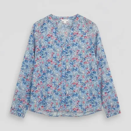 Springfield Women's Long Sleeve Floral Blouse - Blue (Size M) Springfield Women's Long Sleeve Floral Blouse - Blue (Size M)