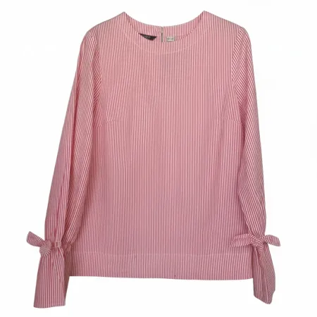 Esmara Cotton Striped Round-Neck Women's Long-Sleeved Blouse