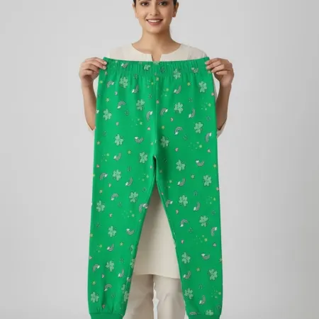 George Kids' and men's Festive Green Shamrock & Rainbow Cuffed Joggers/Leggings