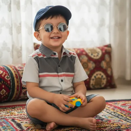 ZARA Kids Short-Sleeve Plaid Shirt - Multicolor Poplin