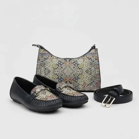 Amara Grandse Turquoise Leather Moccasins & Bag Set – Luxury Comfort & Timeless Style