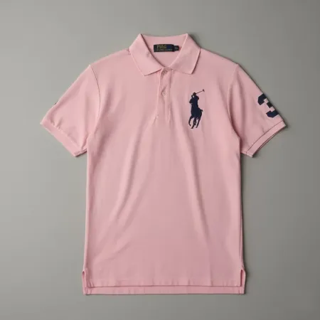 Ralph Lauren Boys' Big Pony Monogram Polo Shirt - Pink, Maroon, & Yellow Ralph Lauren Boys' Big Pony Monogram Polo Shirt - Pink, Maroon, & Yellow