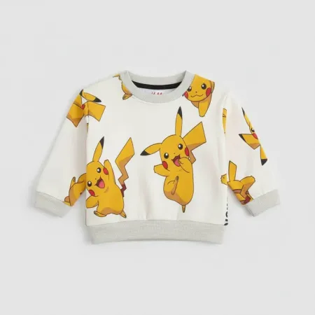 H&M Baby Plush Pikachu Pokémon Sweatshirt & Pants Matching Set (1-2 Yrs)