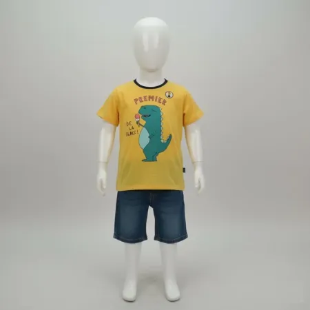Dinosaur Short Sleeve Graphic 100% Cotton T-Shirts