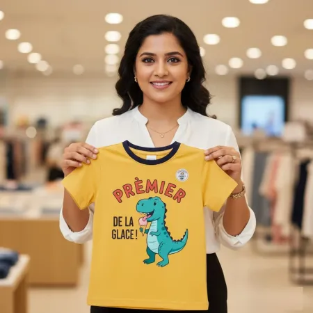 Dinosaur Short Sleeve Graphic 100% Cotton T-Shirts