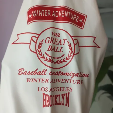 Red & White Dragon Graphic Varsity Jacket - Brooklyn/Florida Edition Red & White Dragon Graphic Varsity Jacket - Brooklyn/Florida Edition