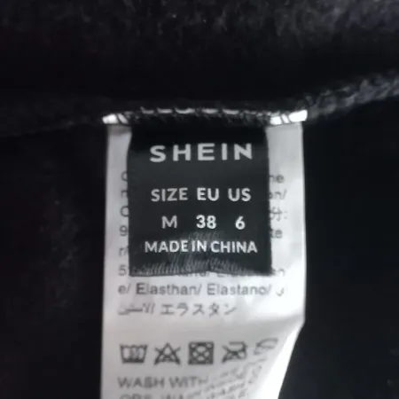 Shein Imported | Women's Black 'Dazzling Star' Fleece Tracksuit Size M