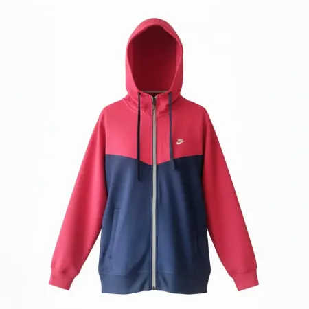 Nike Men's Fleece Full Tracksuit | Red/Navy Zip-Up Hoodie & Joggers Sweatpants (S/L) Nike Men's Fleece Full Tracksuit | Red/Navy Zip-Up Hoodie & Joggers Sweatpants (S/L)