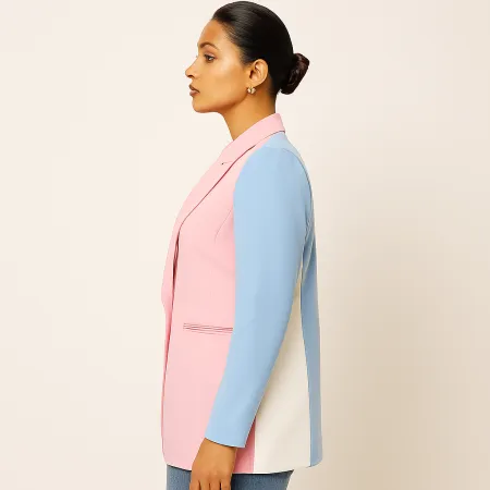 Women's Lightweight Elegant Blazers Color Block Button Casual Lightweight Blazers (Color : Multicolor, Size : Small) Women's Lightweight Elegant Blazers Color Block Button Casual Lightweight Blazers (Color : Multicolor, Size : Small)
