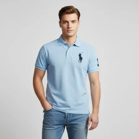 Vintage Polo Ralph Lauren Classic Fit Light Blue Polo Shirt Vintage Polo Ralph Lauren Classic Fit Light Blue Polo Shirt