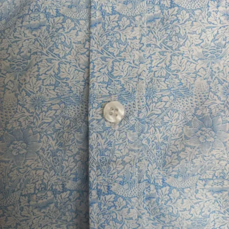 Zara Men Long Sleeve Slim Fit Shirt - Size Large - Sky Blue,Cotton